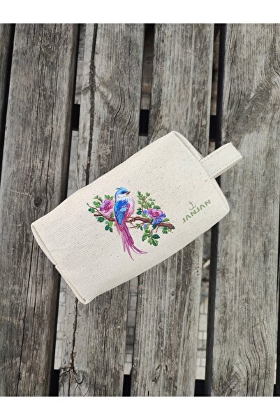 JANJAN Large Natural Makeup Bag, Organizer Bag, Organizer, Cosmetic Carrying Case,