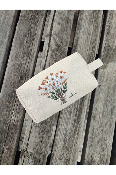 JANJAN Large Natural Makeup Bag, Organizer Bag, Organizer, Cosmetic Carrying Case,