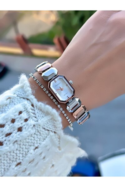 Ferrucci Steel Strap Minimal Case Women's Wristwatch 3 Atm Water Resistant 2 Years Warranty