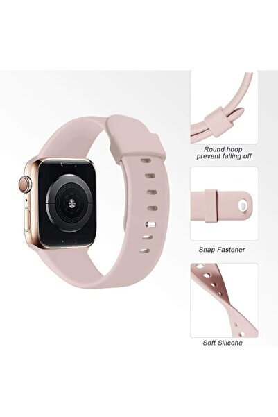 OEM Silicone Watch Strap Compatible with Apple Watch 38/40/41mm, Soft Replacement Strap for iWatch