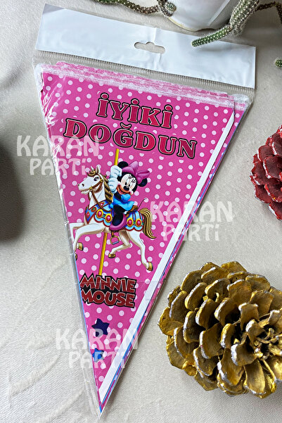 karanca parti süs لافتة علم مثلثة ذات طابع وردي لتزيين حفلات الاحتفالات