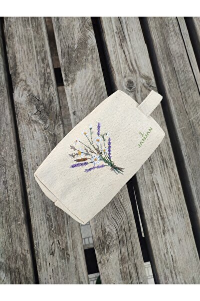 JANJAN Large Natural Makeup Bag, Organizer Bag, Organizer, Cosmetic Carrying Case,