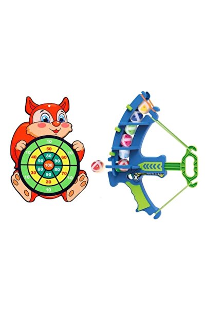 zyteq Tabla darts jucarie pentru copii cu vulpe, set cu arc si bile adezive, ...