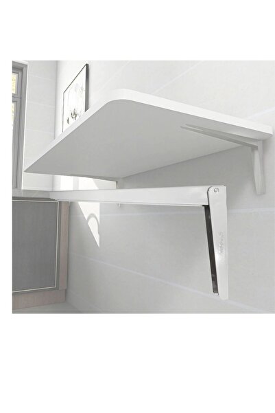 Tuna 40 cm Duvara Monte Katlanır Masa Aparatı beyaz 1 takım