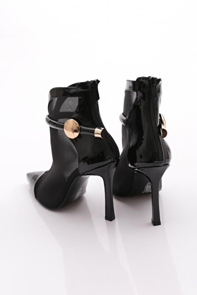 DGN 8761 Women's Mesh Detailed Evening Dress Boots