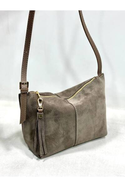 çkn sedat çakan çanta & fular & aksesuar Genuine Suede Leather Women's Shoulder Bag