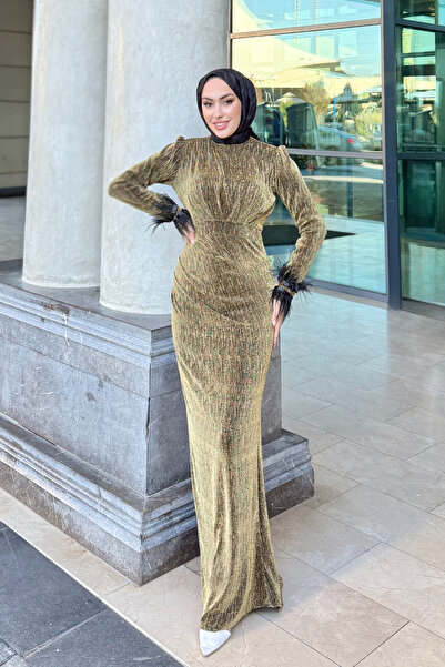Tarzım Tuba Tassel Glitter Hijab Dress