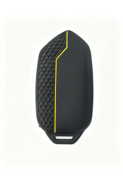 kral anahtar T10X T10F Compatible 3-Key Smart Honeycomb Pattern Protection Key Case Yellow Black Color