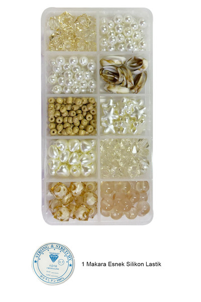 By MO Accessories مجموعة صنع المجوهرات مع خرز اللؤلؤ والخرز الزجاجي الرملي في...