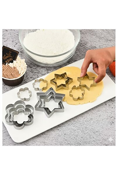 EFRUNS Cookie Mold Set 12 Pieces Stainless Steel