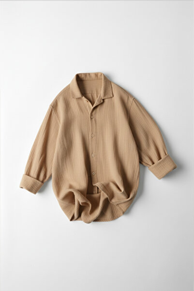 A&O Style Men's Oversized Muslin Long Sleeve Linen Shirt