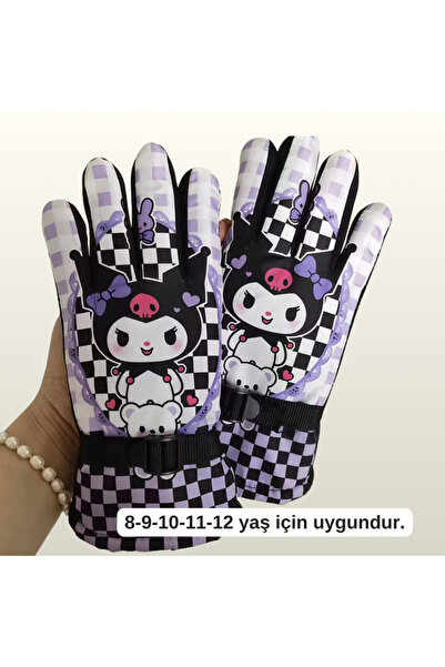 darko Kuromi Sanrio Kayak Eldiveni Kışlık Kız Çocuk Eldiven Sıcak Tutan Kar E...