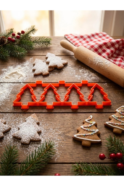 Şimşek 3D Multi Christmas Tree Cookie Mold
