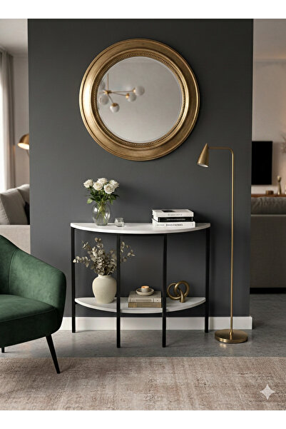 Kırlenta ASYA DRESUAR METAL AYAKLI DRESUAR KAHVE KÖŞESİ KONSOL