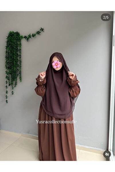 Yüsra Collection Erva Abaya and Shaded Soufflé 2-Piece Set