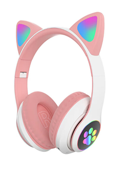 OEM Foldable wireless headphones with cat ears, Bluetooth 5.0, LED, stereo, w...