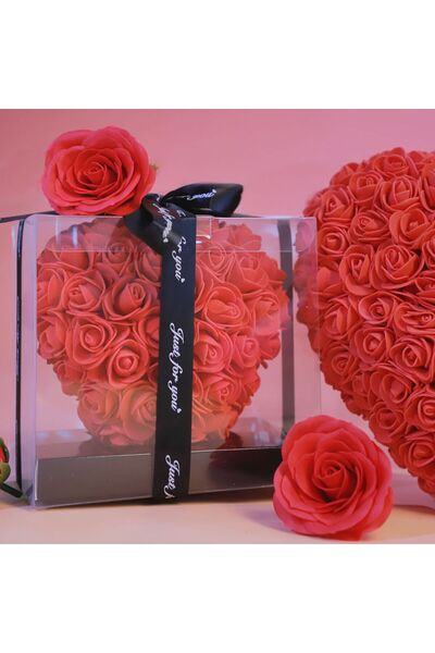 First Choice Soap rose heart in gift box – elegant red arrangement 15×14 cm
