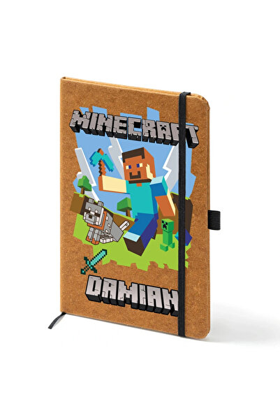 MINECRAFT Personalized Notebook, A5, Recycled Leather, Various Colors