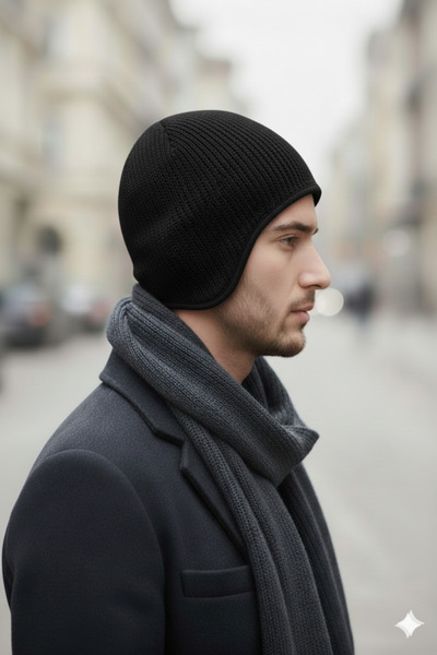 STELLA VESTİNO Premium Kalın Örgü Kulaklıklı Bere