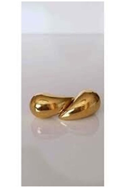 thesecret desire Small Gold Drop Earrings – Shiny Metal Minimal & Stylish Wom...