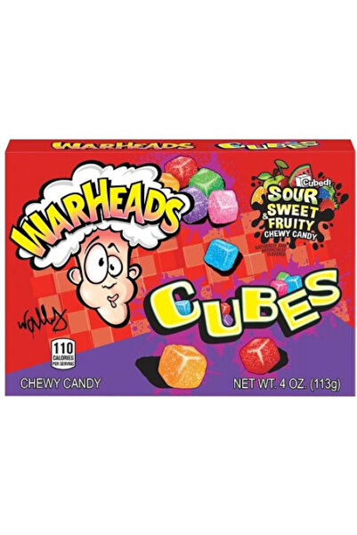 WarHeads مكعبات جيلاتينية حامضة، على شكل صندوق مسرحي، علبة 4 أونصة