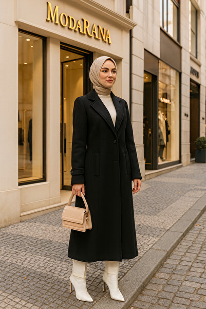 Modarana Ara Boy Tesettür Kaşe Kaban