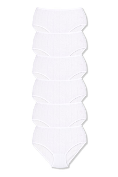 Lantliv 6 Pieces Women's Heart Patterned Cotton High Waist Panties, Women's Underwear,