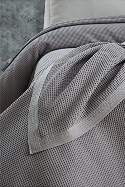 STOREMAX modashine Pamuk Petekli Klimalı Pike Tek Kişilik 170x240 Gri polymix...
