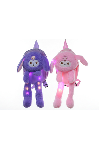 Seçkin Trend Plush Light-Up Kuromi Backpack with Moving Ears