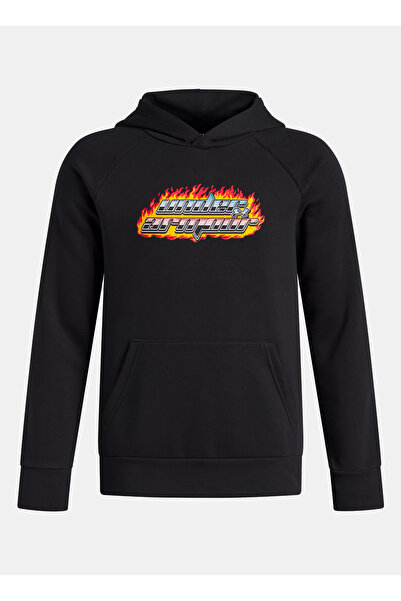 Under Armour Siyah Erkek Çocuk Baskılı Sweatshirt 6003781-001-UA Rival Flc Fl...