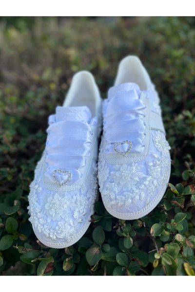 Stilo Unique Design Bridal Shoes, Flat Sole Handmade Special Design