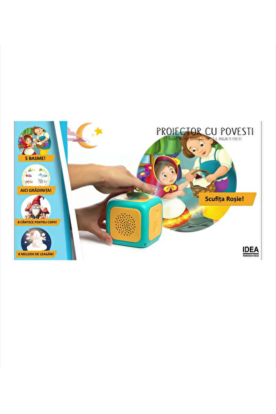 İDEA Proiector cu povesti si muzica pentru copii, in limba Romana, 8 Discuri