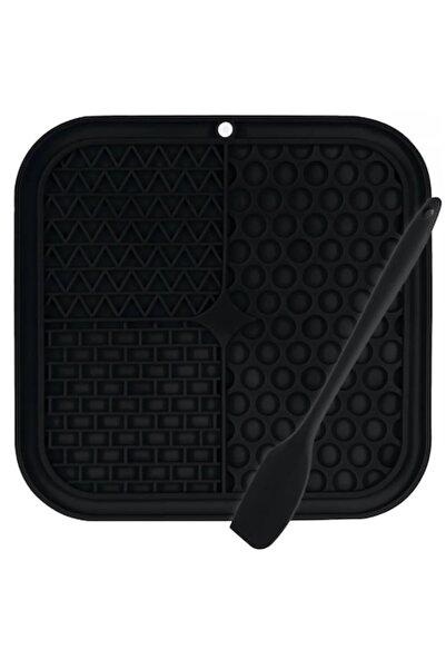 GEPARD Lick Mat Feeding Mat for Dogs and Cats 20x20 cm Black