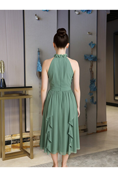 Liva Soft Tiffany dress with a floral tie