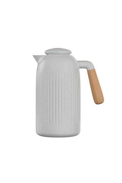 Bien Servi Wooden Handle Plastic Vacuum Flask 1 Liter