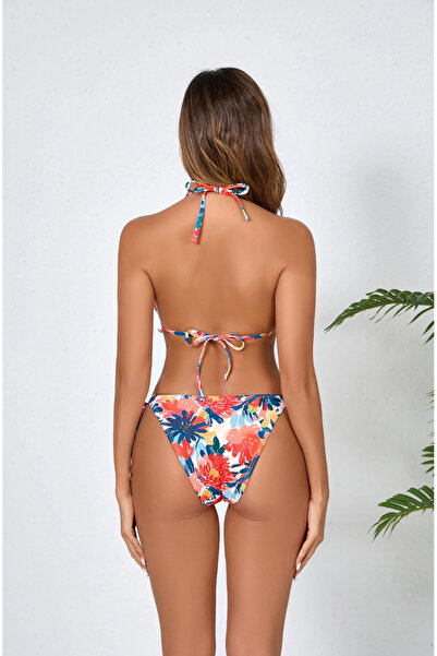 Halco Halcurt Women's Triangle Bikini Set, Halterneck Top & Adjustable Bottoms, M