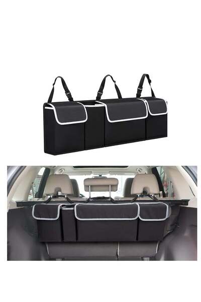 SAGREENY Foldable Car Backseat Organiser with High Capacity and Multiple Pockets