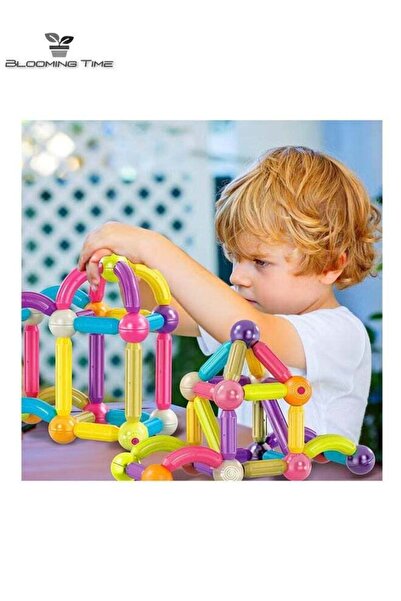 BLOOMING TIME 42 Pieces Of Changeable Puzzle Magnetic Building Blocks