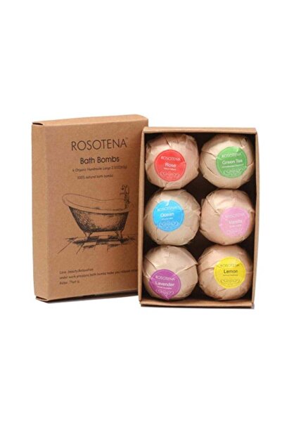 ROSOTENA 6-Piece Sea Salts Bath Bomb Set Multicolour 60grams