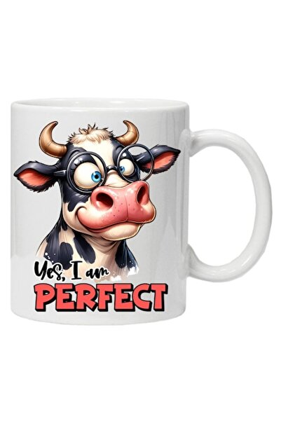 CRD PRINT Personalized mug "yes, i am perfect", CRD PRINT, 330ml, white