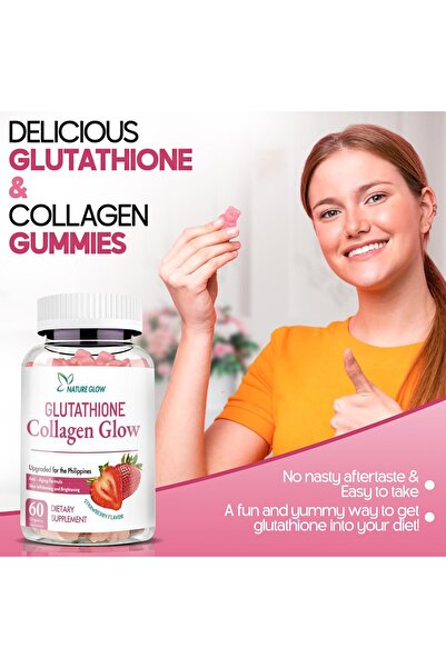 NO BRAND Growtin Glutathione Collagen Glow Gummies - Fuel Your Beauty with Nature's Glow
