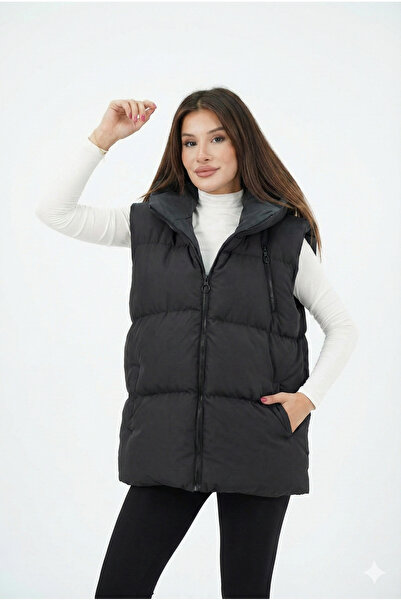 MontClup Women's Black Puffer Vest C