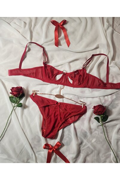 G&H UNDERWEAR New Year's Gift Bra Set Red
