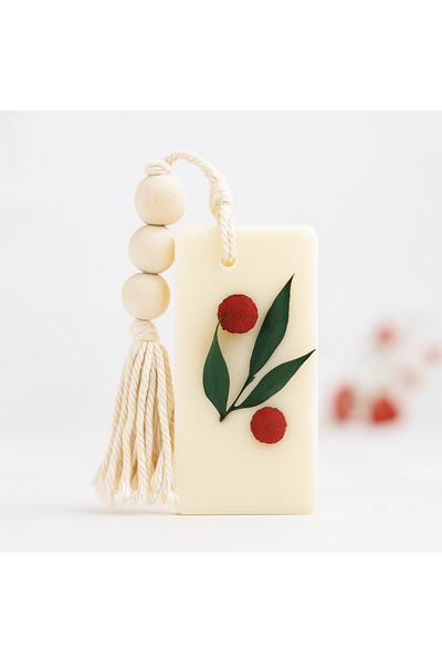 LumanariArtizanale.Ro Wardrobe Air Freshener, Scented Tablet, AMARENA - Cherries, Almonds, Vanilla, handmade in Romania