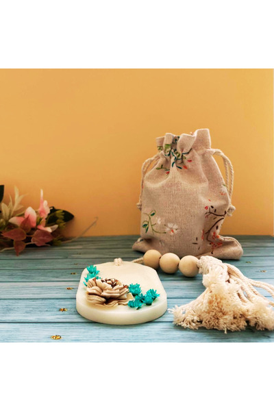 LumanariArtizanale.Ro Wardrobe Air Freshener, Scented Tablet, BLISS - Magnolia, Sandalwood, handmade in Romania