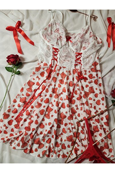 G&H UNDERWEAR Pearl String Thong Panties and Nightgown New Year Christmas Gift