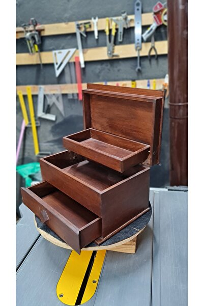 limewood Bölmeli takı makyaj aksesuar kutusu çok Amaçlı Dekoratif Kutu (lake ...