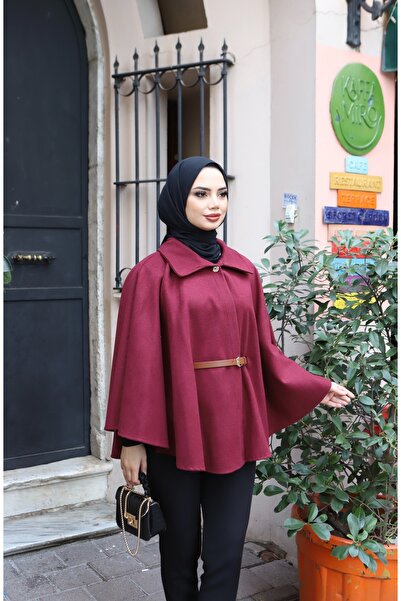 NİSUM MODA Belted Cashmere Cape