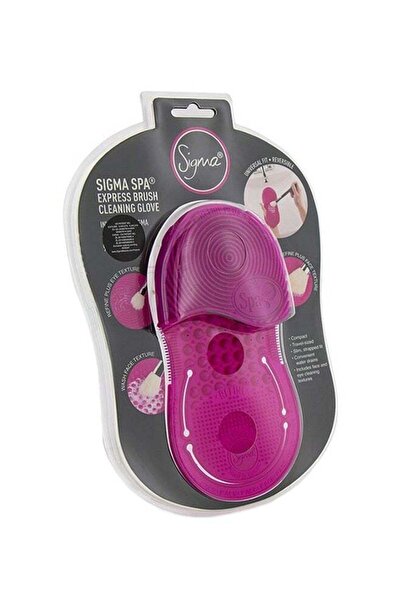 Sigma Beauty قفاز تنظيف فرشاة سبا إكسبريس وردي/أبيض