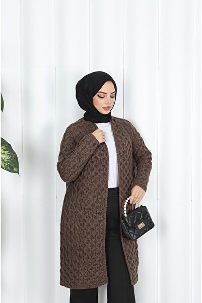 NİSUM MODA Knitted Thick Knitwear Cardigan